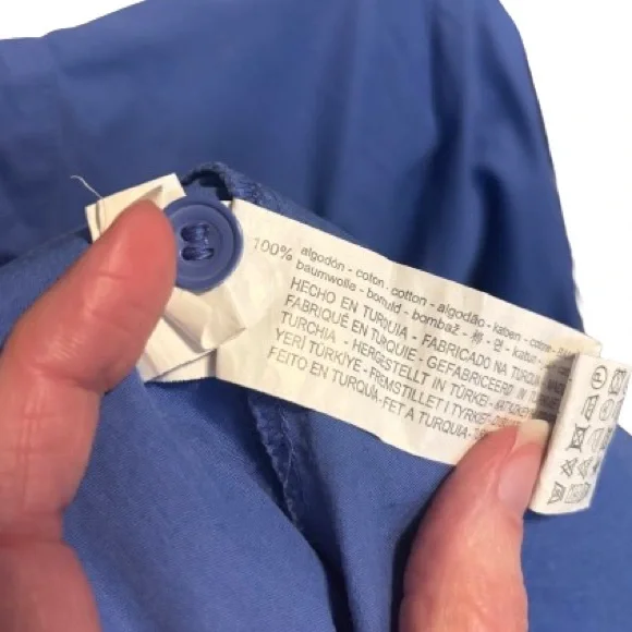 NWOT Zara Short Poplin Dress Blue Size S - Picture 7 of 7